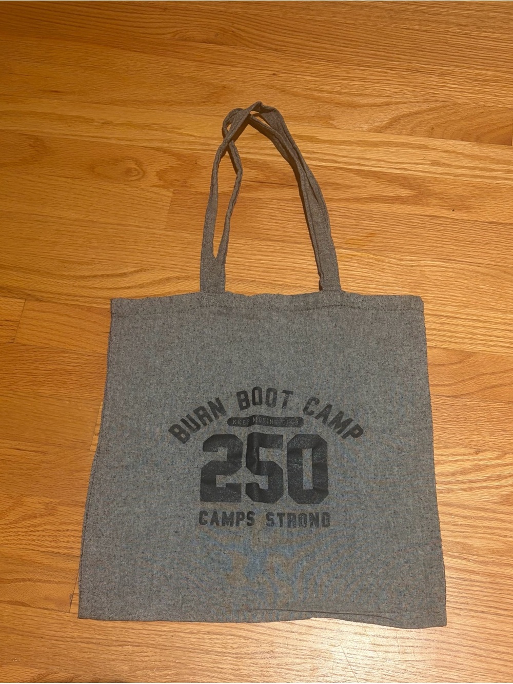 Burn Boot Camp 250 Camps Strong Gray Canvas Tote Bag
